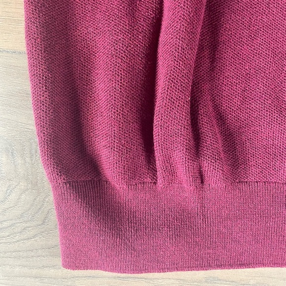 Men’s Polo Ralph Lauren 1/4-Zip Mockneck Pima Cotton Pullover, Burgundy, XL - Picture 4 of 7